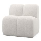 MOJO EETBANK 84 CM MET RUGLEUNING WOLLIG ECRU