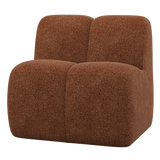 MOJO EETBANK 84 CM MET RUGLEUNING WOLLIG ROESTBRUIN