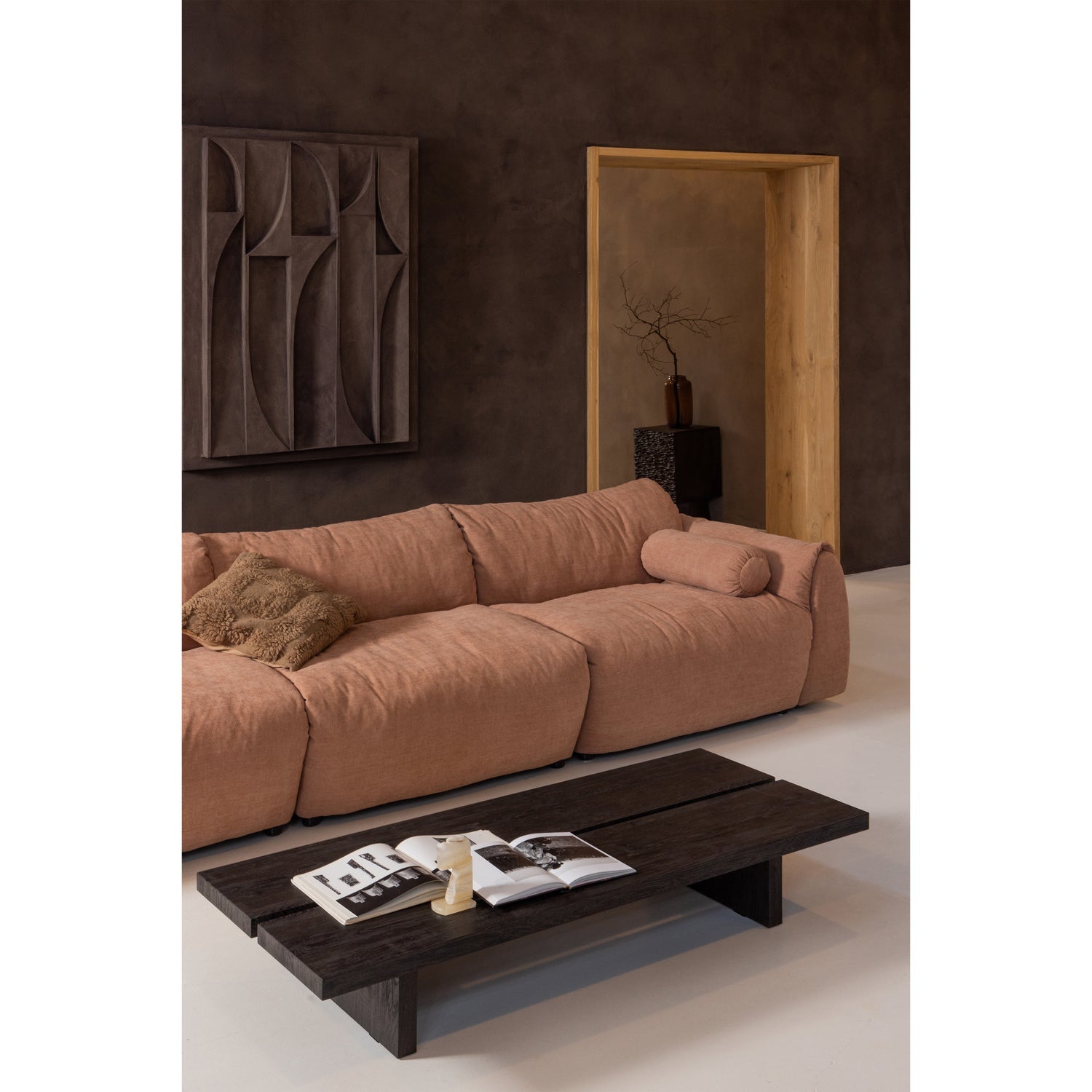 LION SALONTAFEL MDF DONKERBRUIN 140X60 CM