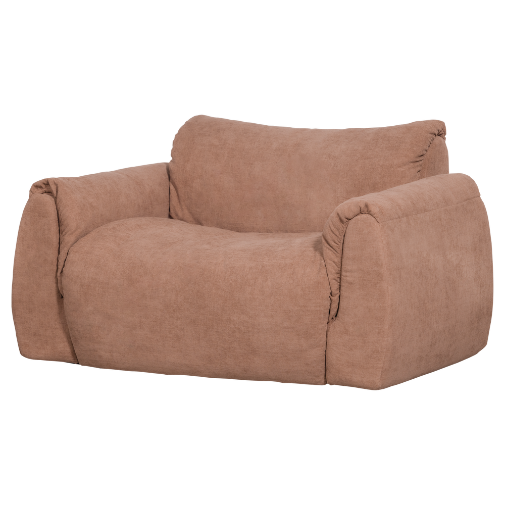 BAGGY LOVESEAT GEWEVEN CHENILLE OUD ROZE