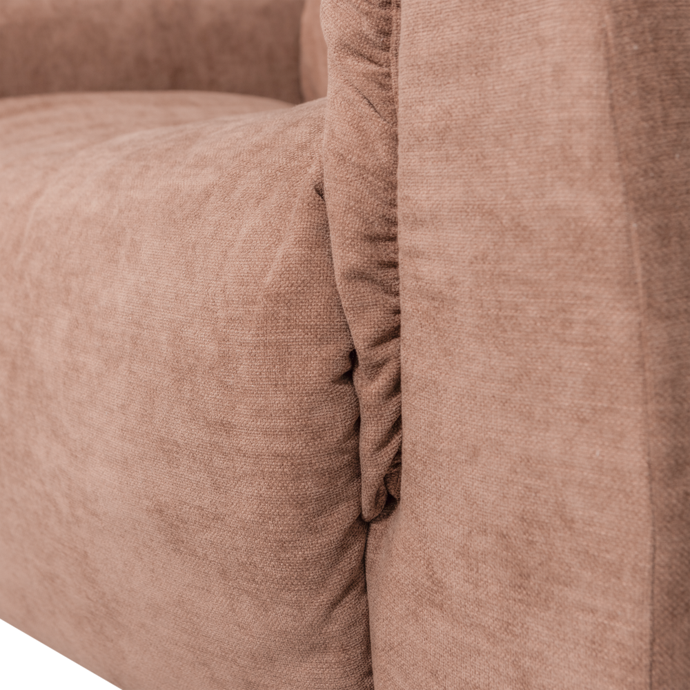 BAGGY LOVESEAT GEWEVEN CHENILLE OUD ROZE