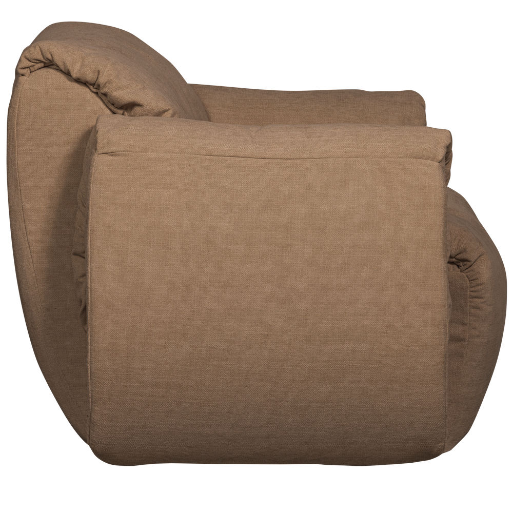 BAGGY DRAAIFAUTEUIL GEWEVEN CHENILLE BRUIN