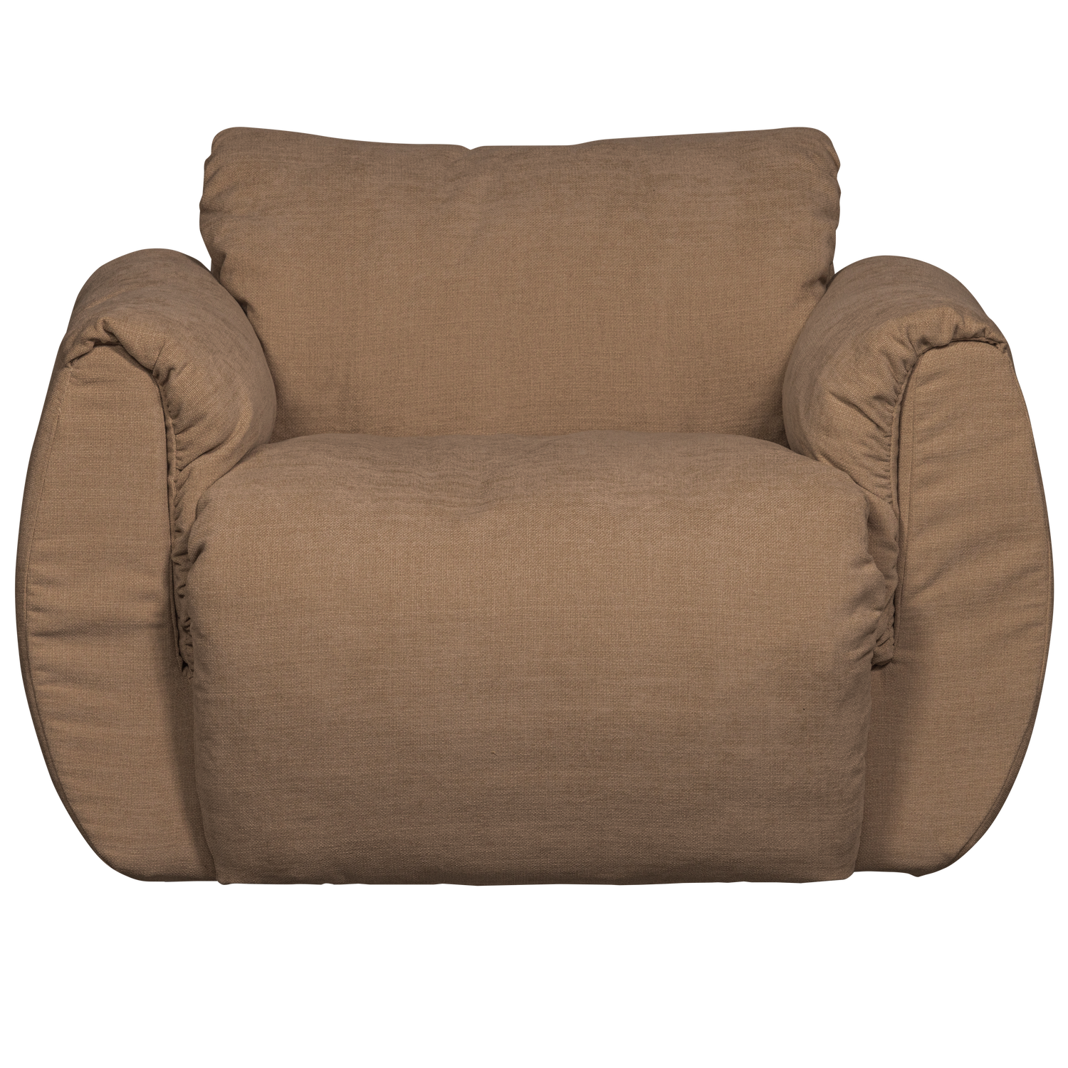 BAGGY DRAAIFAUTEUIL GEWEVEN CHENILLE BRUIN