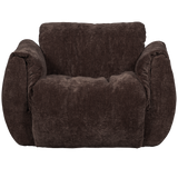 BAGGY DRAAIFAUTEUIL 3D CHENILLE DONKERBRUIN