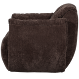 BAGGY DRAAIFAUTEUIL 3D CHENILLE DONKERBRUIN