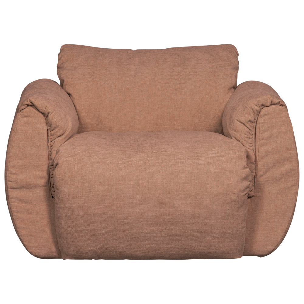 BAGGY DRAAIFAUTEUIL GEWEVEN CHENILLE OUD ROZE