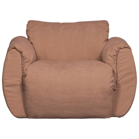 BAGGY DRAAIFAUTEUIL GEWEVEN CHENILLE OUD ROZE