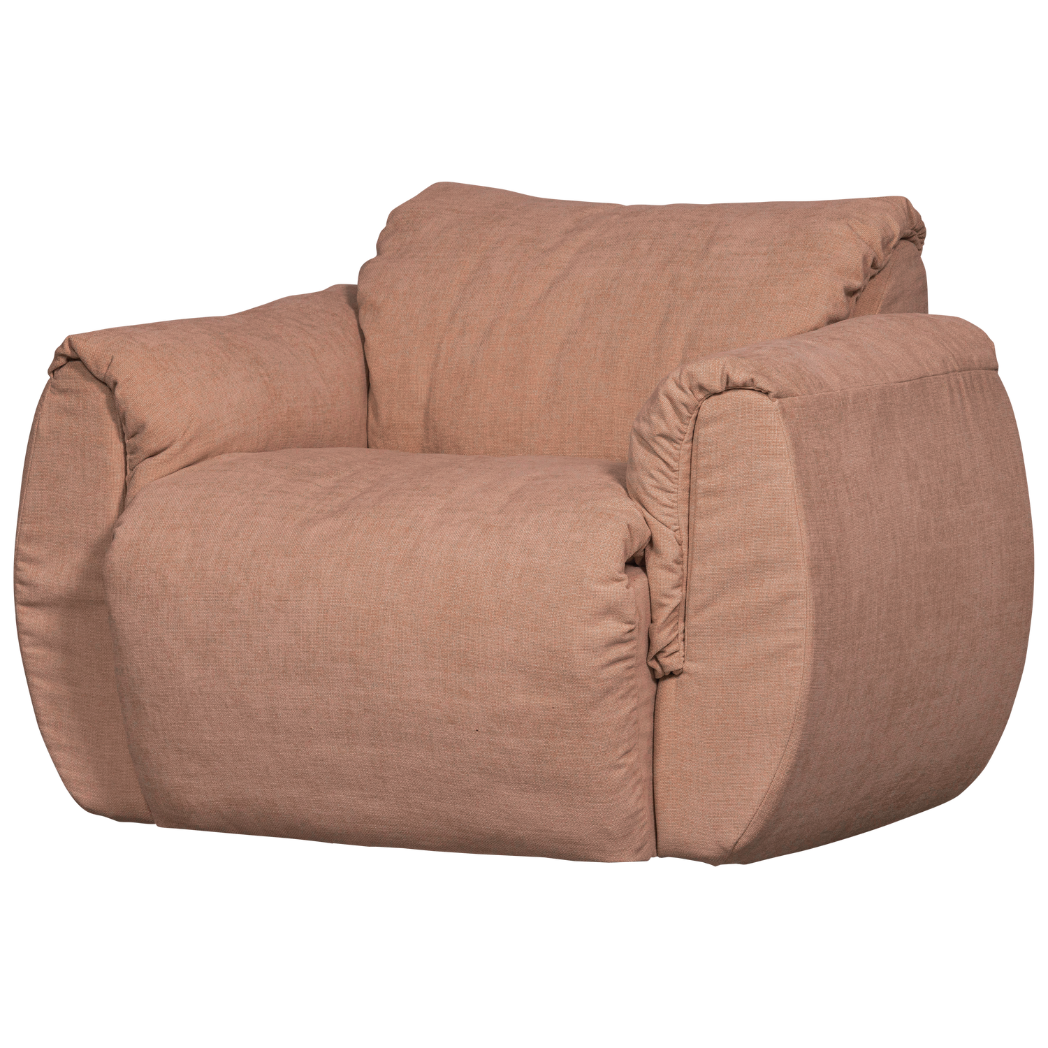 BAGGY DRAAIFAUTEUIL GEWEVEN CHENILLE OUD ROZE