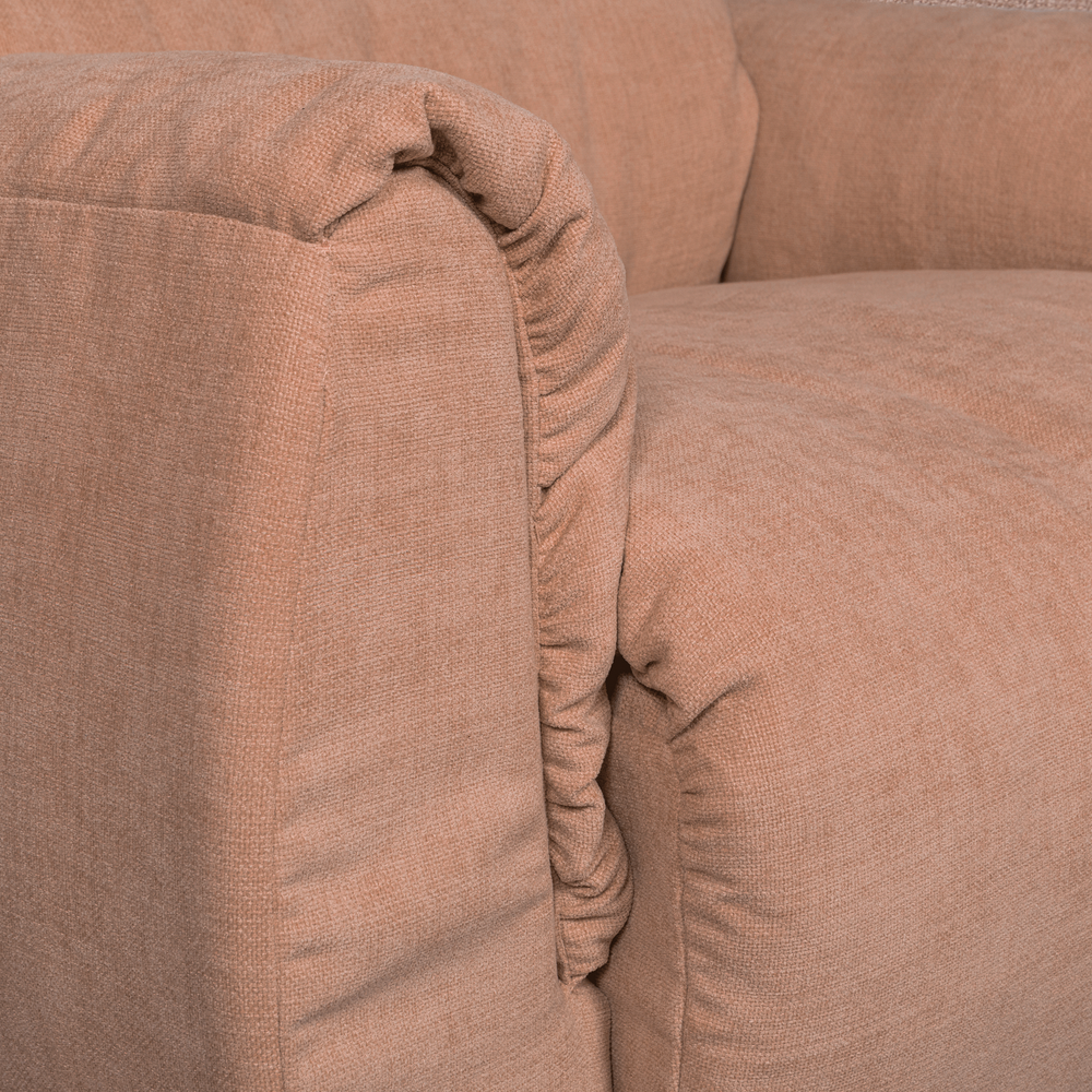 BAGGY DRAAIFAUTEUIL GEWEVEN CHENILLE OUD ROZE