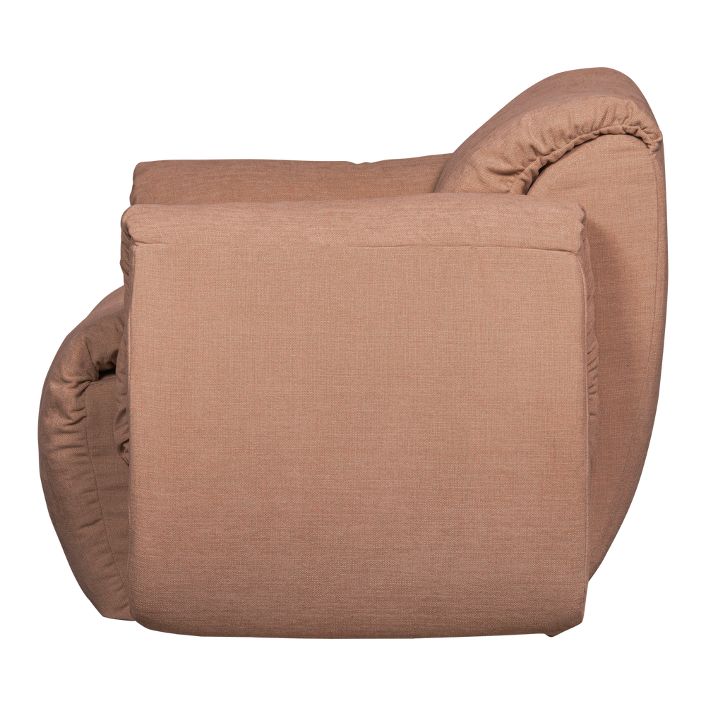 BAGGY DRAAIFAUTEUIL GEWEVEN CHENILLE OUD ROZE