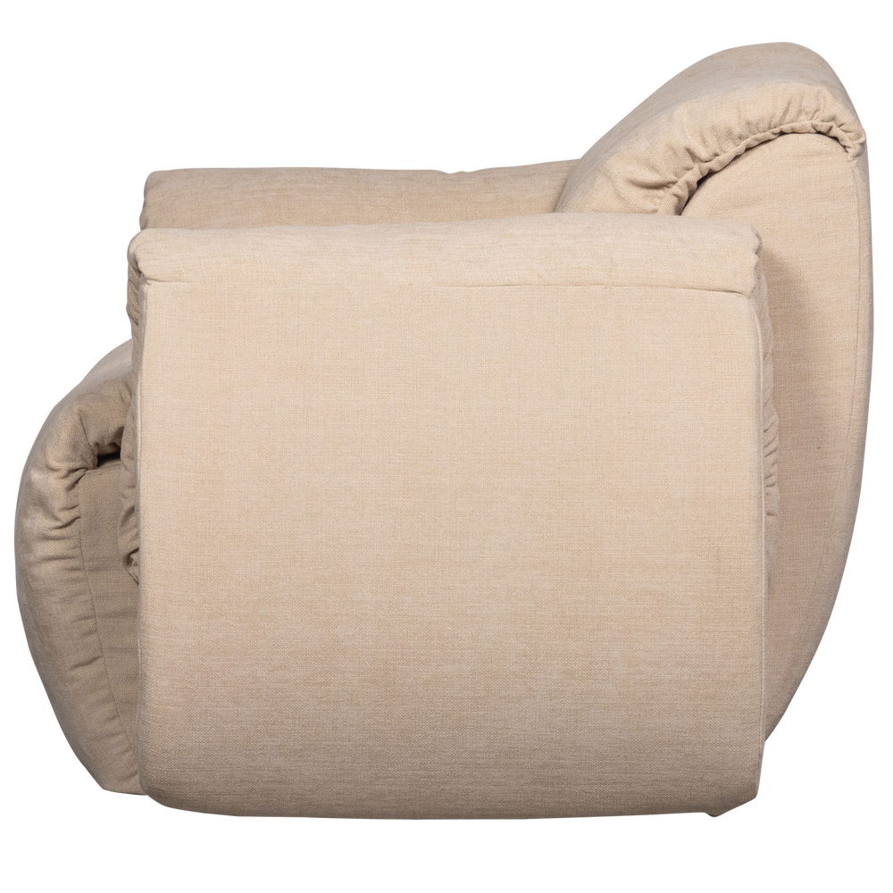 BAGGY DRAAIFAUTEUIL GEWEVEN CHENILLE ZAND