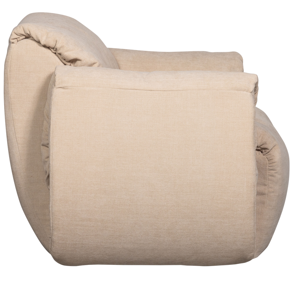 BAGGY DRAAIFAUTEUIL GEWEVEN CHENILLE ZAND