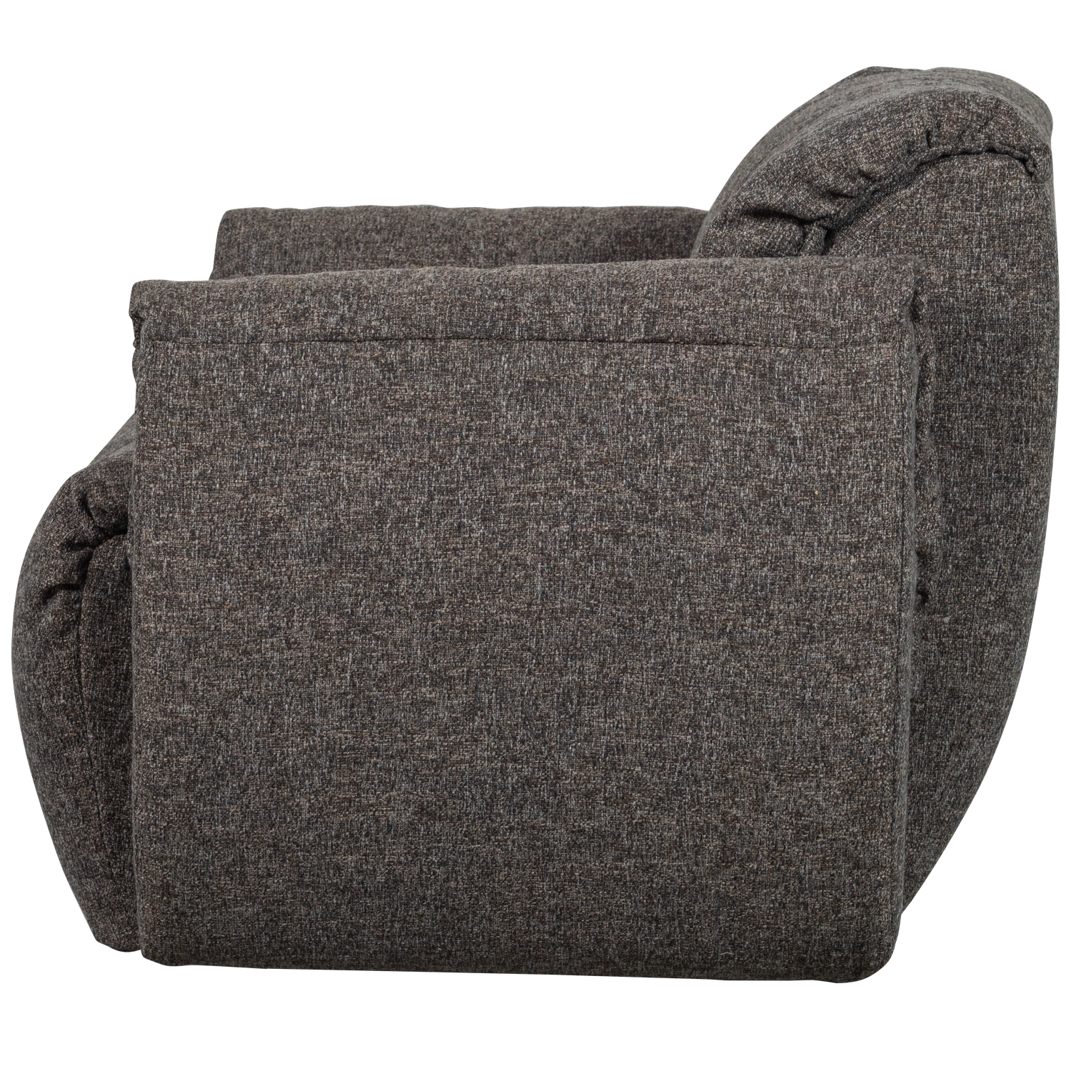 BAGGY DRAAIFAUTEUIL GEWEVEN STOF WARMGRIJS MELANGE