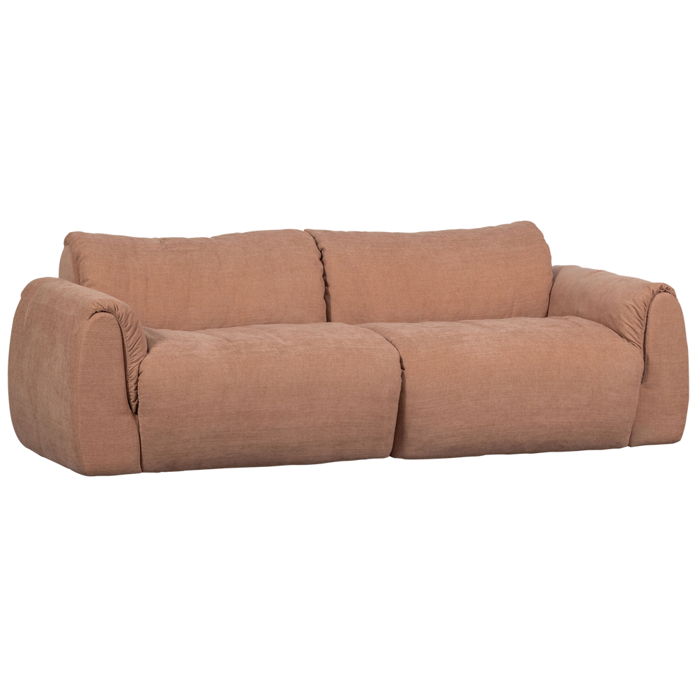 BAGGY 2-ZITS BANK GEWEVEN CHENILLE OUD ROZE