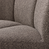 MOJO EETBANK HOEK MET RUGLEUNING BOUCLE BRUIN MELANGE