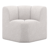 MOJO EETBANK HOEK MET RUGLEUNING BOUCLE ECRU MELANGE