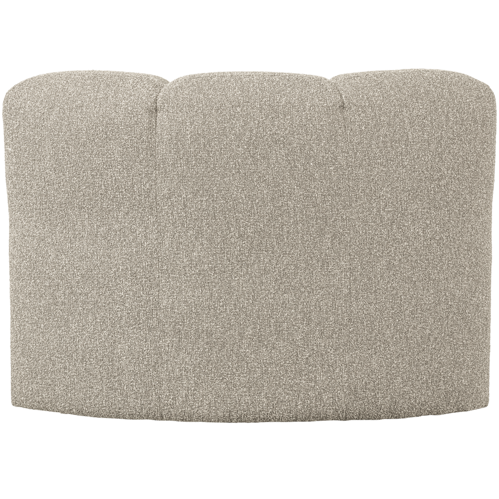 MOJO EETBANK HOEK MET RUGLEUNING BOUCLE BEIGE MELANGE
