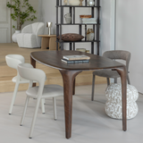 NOBLE EETKAMERSTOEL LEERLOOK ZAND