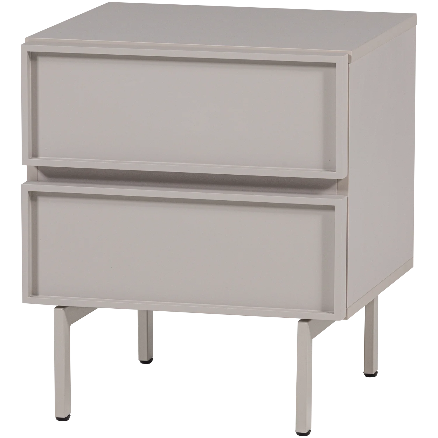 WOOOD - Tours ladekast/nachtkastje 2 lades melamine/mdf zand