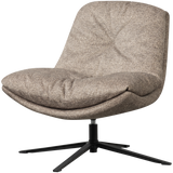 ARVE DRAAIFAUTEUIL BEDRUKTE STOF NATUREL MELANGE