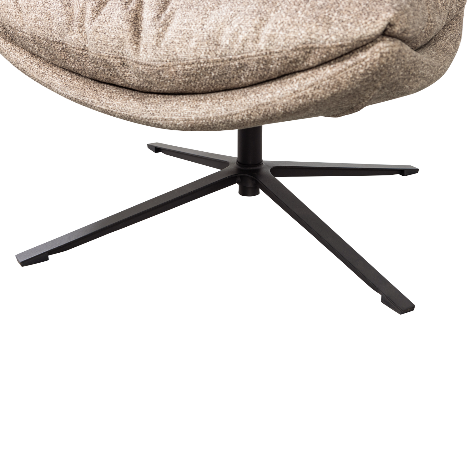 ARVE DRAAIFAUTEUIL BEDRUKTE STOF NATUREL MELANGE