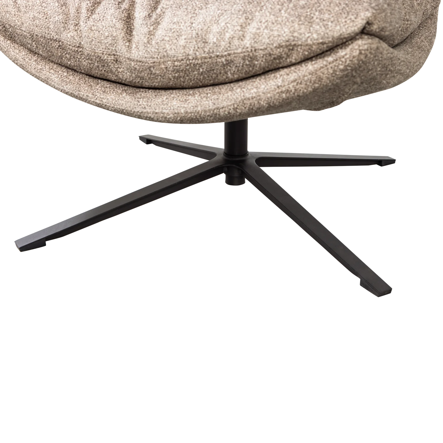 WOOOD - Arve draaifauteuil bedrukte stof naturel