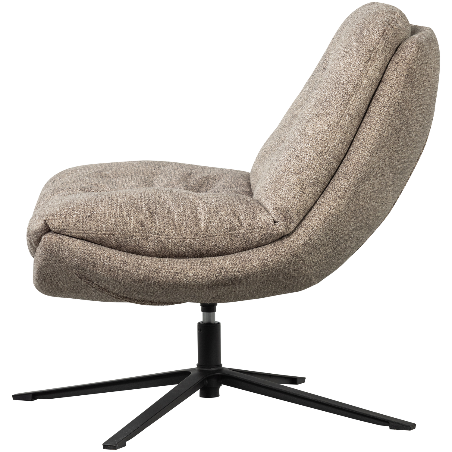 ARVE DRAAIFAUTEUIL BEDRUKTE STOF NATUREL MELANGE
