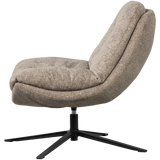 WOOOD - Arve draaifauteuil bedrukte stof naturel