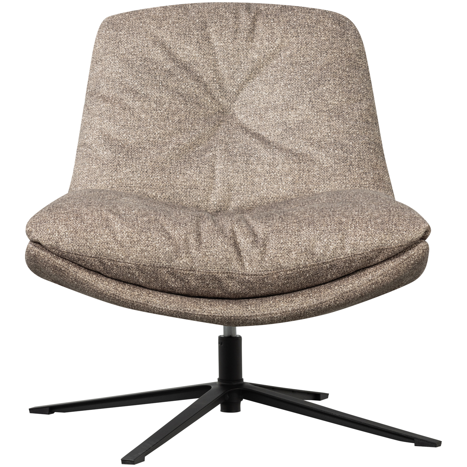 ARVE DRAAIFAUTEUIL BEDRUKTE STOF NATUREL MELANGE