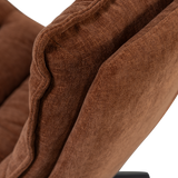 KUBE DRAAIFAUTEUIL MET HOCKER BRUIN