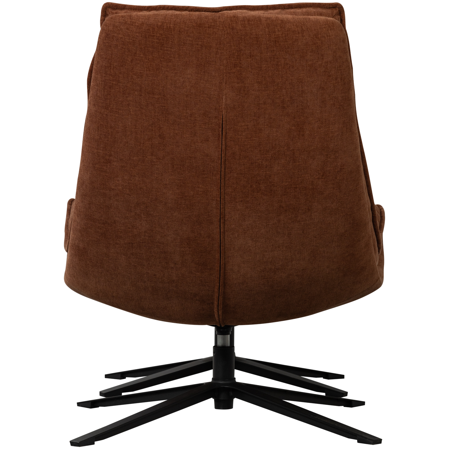 KUBE DRAAIFAUTEUIL MET HOCKER BRUIN
