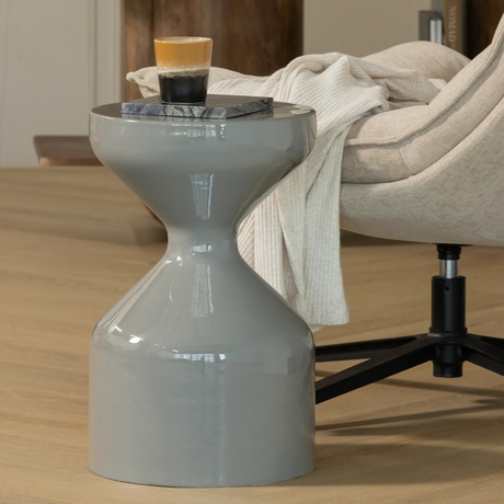 WOOOD - Floyd bijzettafel metaal lichtgrijs