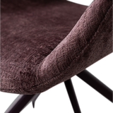 ELIVA EETKAMERSTOEL STRUCTURE VELVET PAARS - SET VAN 2