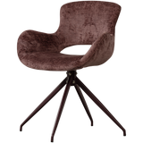 ELIVA EETKAMERSTOEL STRUCTURE VELVET PAARS - SET VAN 2