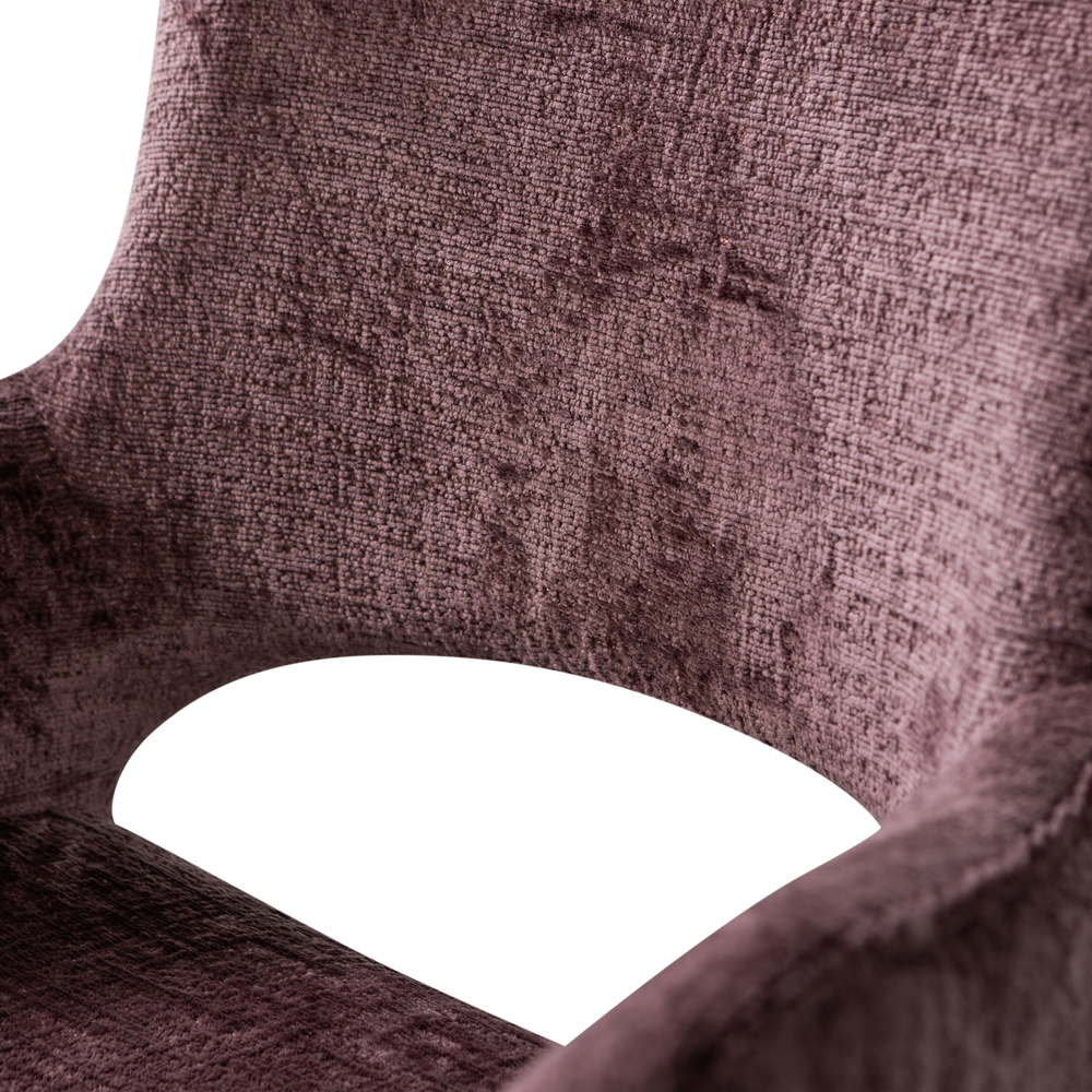 ELIVA EETKAMERSTOEL STRUCTURE VELVET PAARS - SET VAN 2