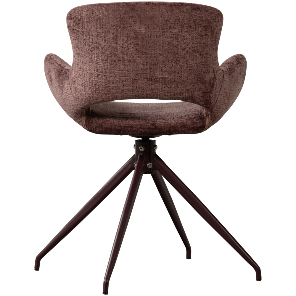 ELIVA EETKAMERSTOEL STRUCTURE VELVET PAARS - SET VAN 2