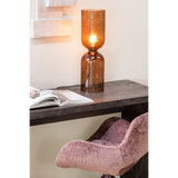 ELIVA EETKAMERSTOEL STRUCTURE VELVET PAARS - SET VAN 2