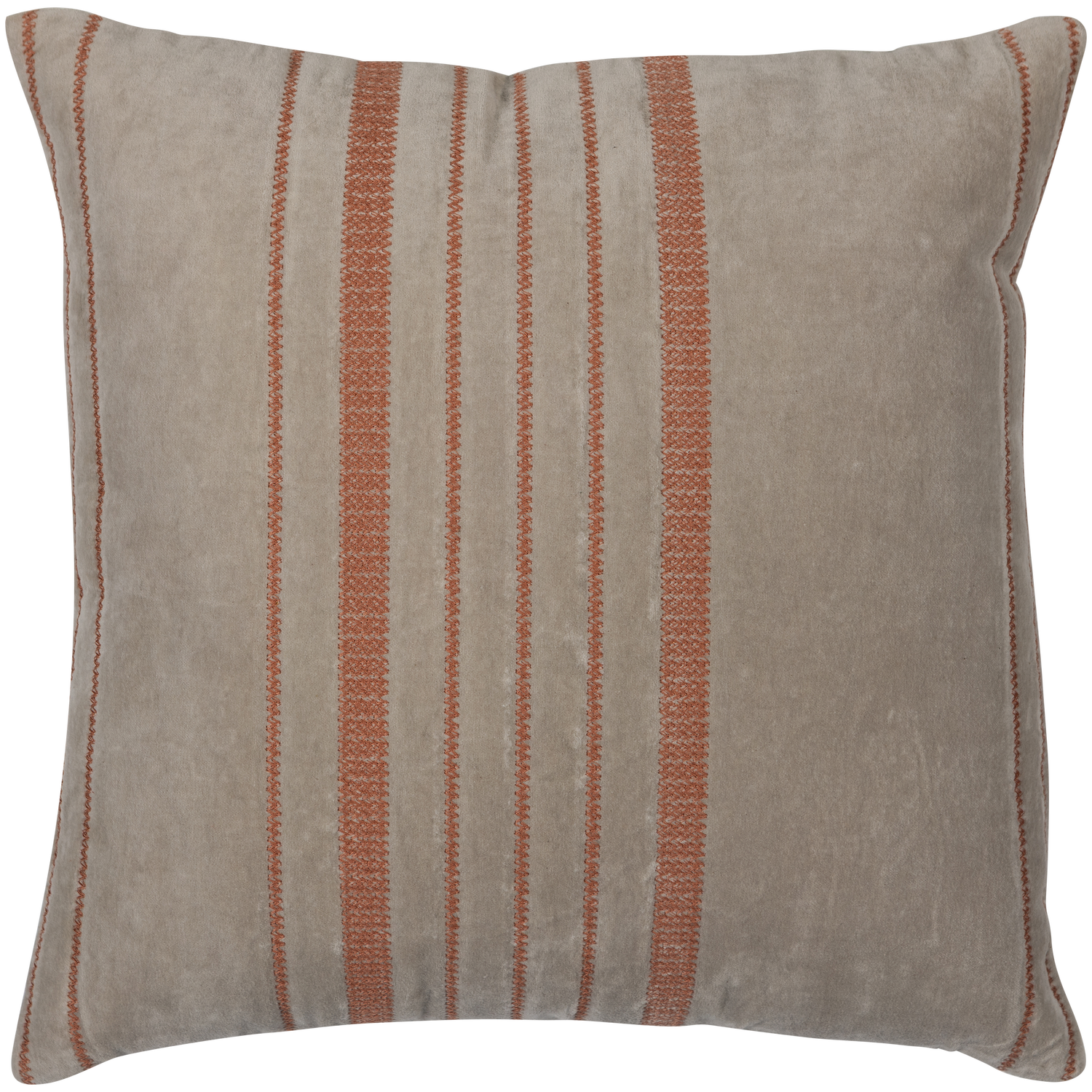 AZIZ KUSSENS VELVET BRUIN/NATUREL - SET VAN 3