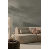 WOOOD - Olven poef laag fluffy stof bruin