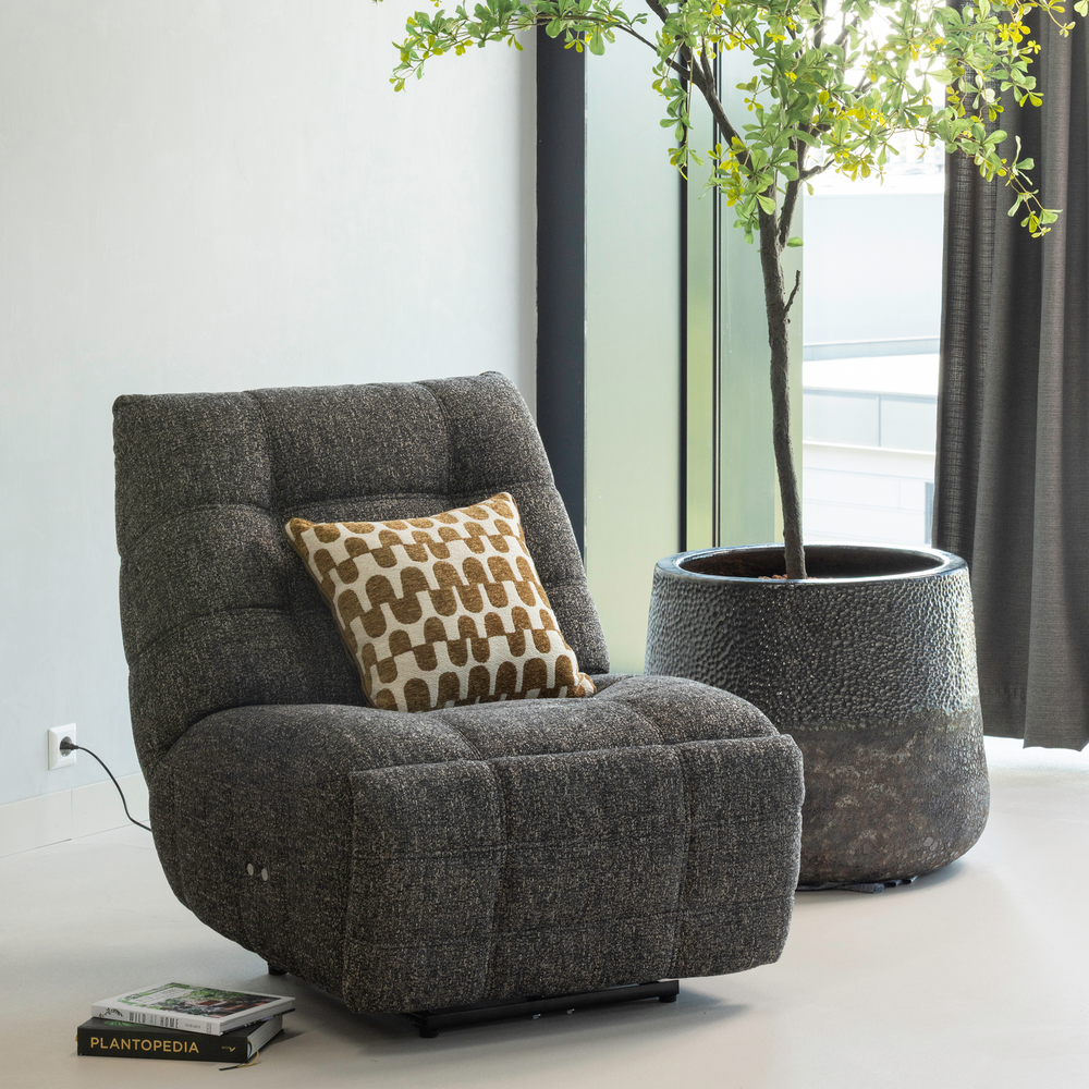 HEIN RELAXFAUTEUIL ELEKTRISCH ANTRACIET/BRUIN MELANGE