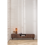 LIYA TV MEUBEL 200 CM MANGOHOUT DONKERBRUIN