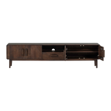 LIYA TV MEUBEL 200 CM MANGOHOUT DONKERBRUIN