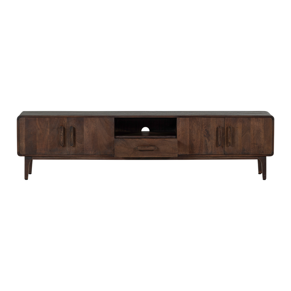 LIYA TV MEUBEL 200 CM MANGOHOUT DONKERBRUIN