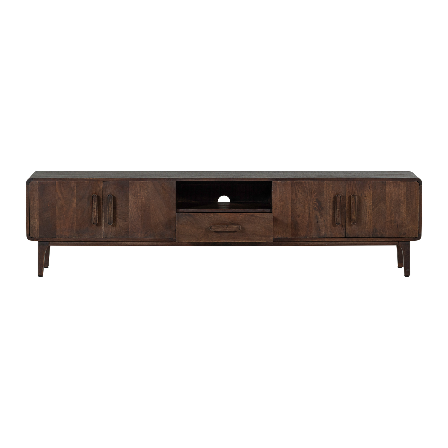 LIYA TV MEUBEL 200 CM MANGOHOUT DONKERBRUIN