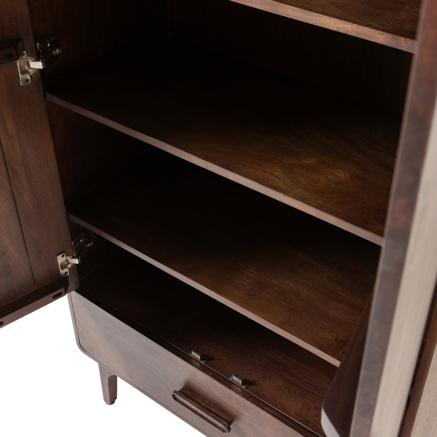 LIYA 2-DEURS KAST MANGOHOUT DONKERBRUIN