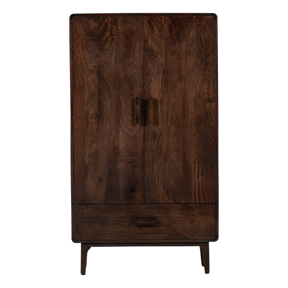 LIYA 2-DEURS KAST MANGOHOUT DONKERBRUIN