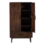 LIYA 2-DEURS KAST MANGOHOUT DONKERBRUIN