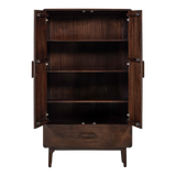 LIYA 2-DEURS KAST MANGOHOUT DONKERBRUIN