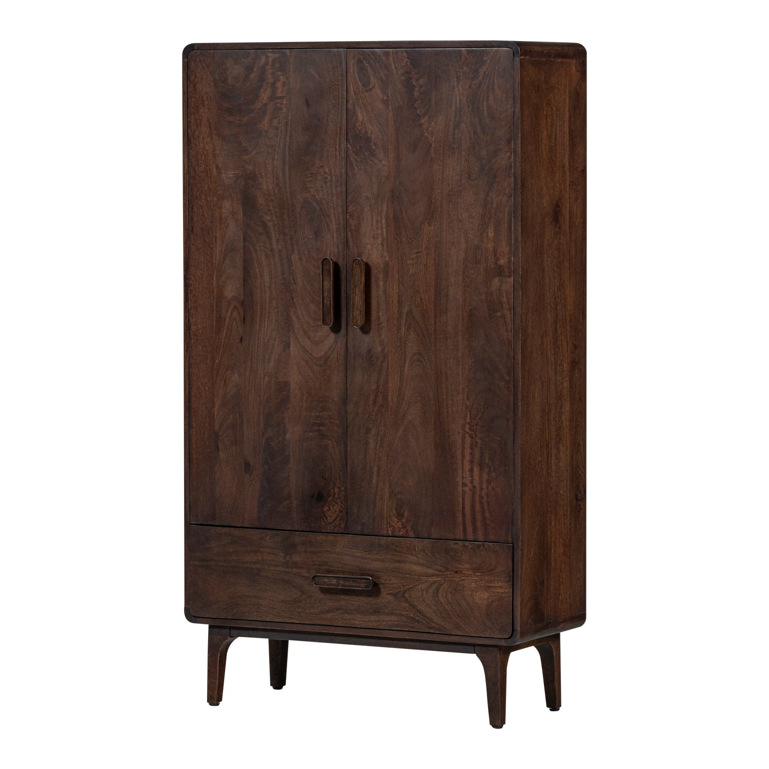 LIYA 2-DEURS KAST MANGOHOUT DONKERBRUIN