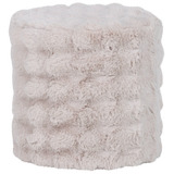 WOOOD - Olven poef hoog fluffy stof naturel